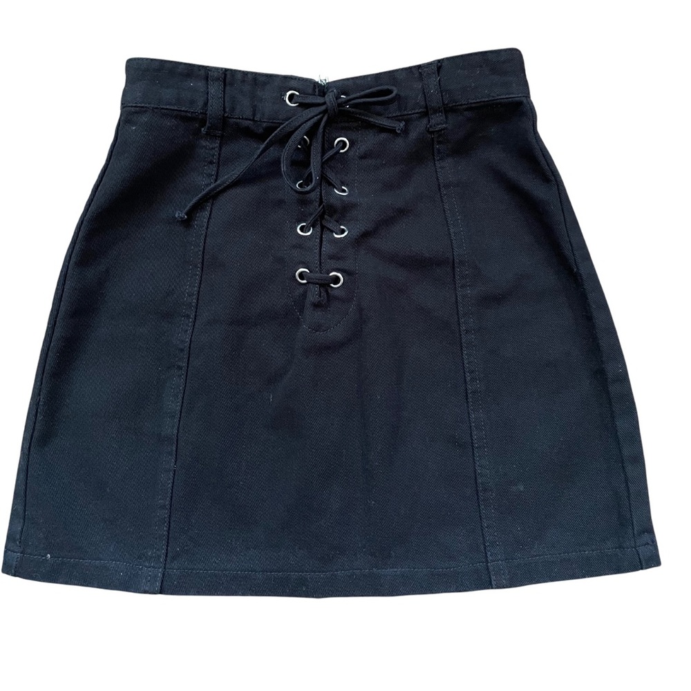 Forever 21 Lace-Up Denim Skirt - Size S